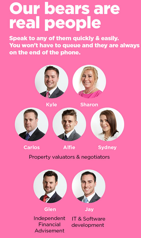 Our bears are real people - Essex Estate agent team