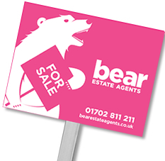 Sell my house sale board with Bear Estate Agents 
