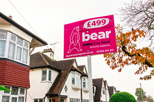 Picture of Bear Shouts "Sell my House"